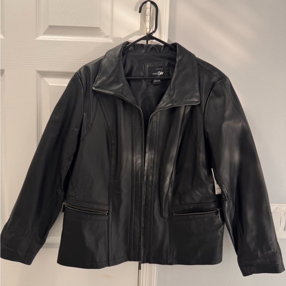 East 5th Black Leather Jacket